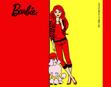 Dibujo Barbie con cazadora de cuadros pintado por amalia