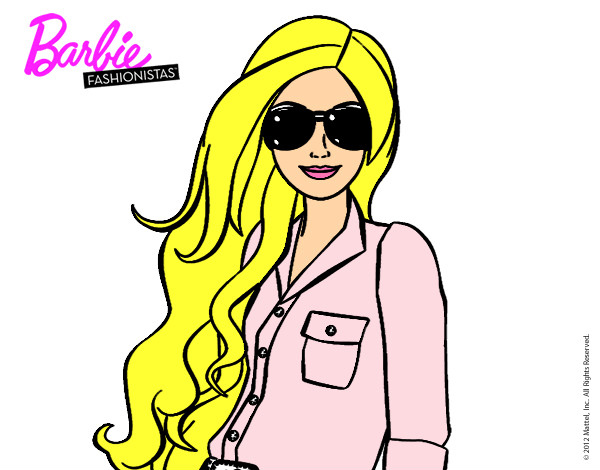 Dibujo Barbie con gafas de sol pintado por JUJAMAR