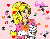 Dibujo Barbie con su linda gatita pintado por ANNIEBELEN