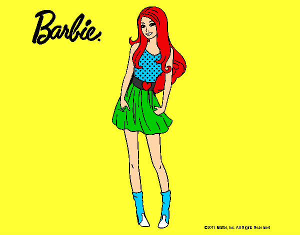 Dibujo Barbie veraniega pintado por mary8cruz