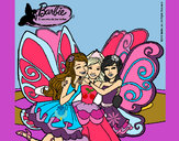 Dibujo Barbie y sus amigas en hadas pintado por roxanis