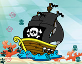 Dibujo Barco de piratas pintado por carlopez40