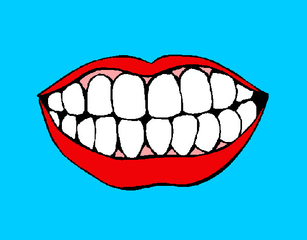 Dibujo Boca y dientes pintado por mary8cruz