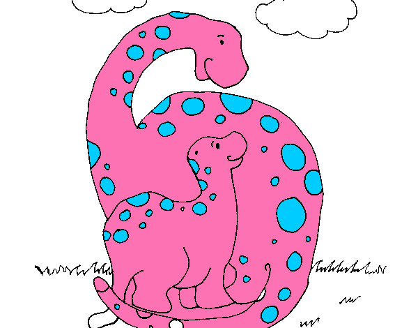 Dibujo Dinosaurios pintado por jjparri