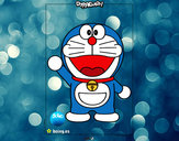 Dibujo Doraemon pintado por gummie