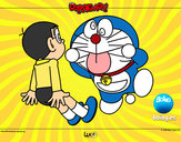 Dibujo Doraemon y Nobita pintado por DJgoku