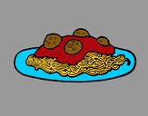 Dibujo Espaguetis con carne pintado por DJgoku