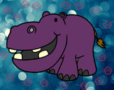 Dibujo Hipopótamo pequeño pintado por canstyles