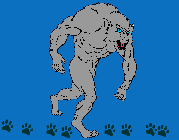Dibujo Hombre lobo pintado por lucas2000