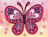 Dibujo Mandala mariposa pintado por lexi