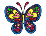 Dibujo Mandala mariposa pintado por MAMICHULA