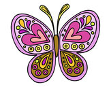 Dibujo Mandala mariposa pintado por martinluna