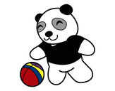 Dibujo Panda con pelota pintado por bubulandia