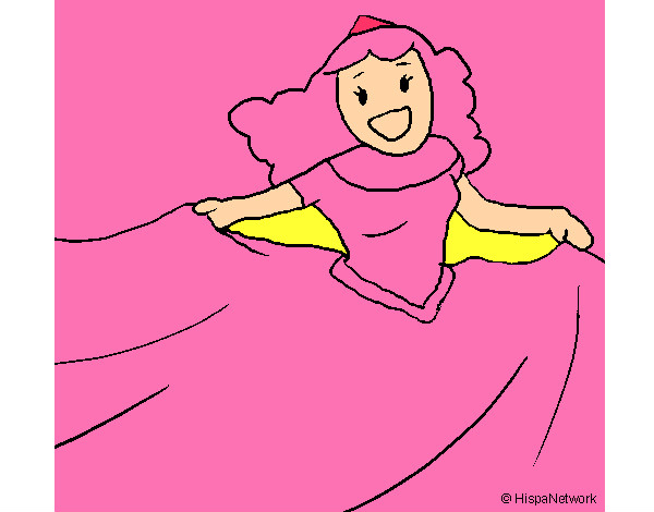 Dibujo Princesa feliz pintado por lynette