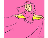 Dibujo Princesa feliz pintado por lynette