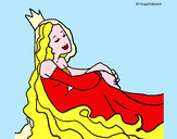Dibujo Princesa relajada pintado por PAWLA