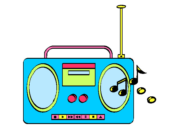 Dibujo Radio cassette 2 pintado por bellaaaaa