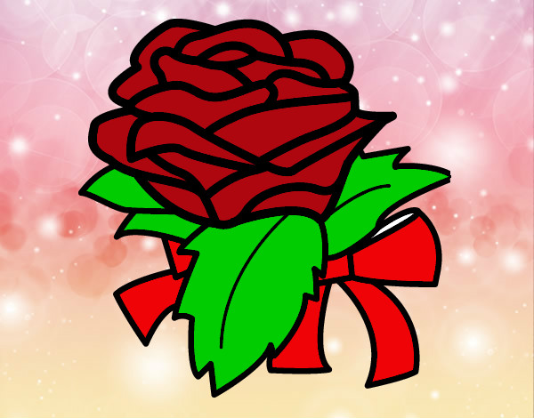Dibujo Rosa, flor pintado por sango