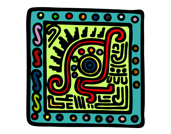 Dibujo Símbolo maya pintado por Charini