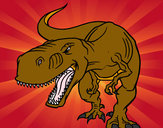 Dibujo Tiranosaurio Rex enfadado pintado por martina-se