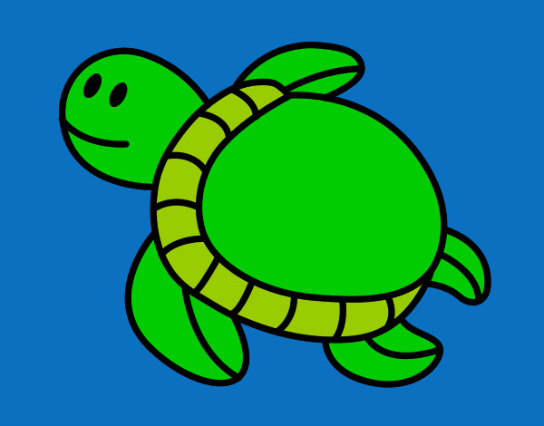 Dibujo Tortuga nadando pintado por lococo