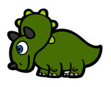 Dibujo Triceratop feliz pintado por belenciita