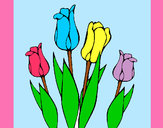 Dibujo Tulipanes pintado por Soledadd