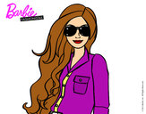 Dibujo Barbie con gafas de sol pintado por Keilly