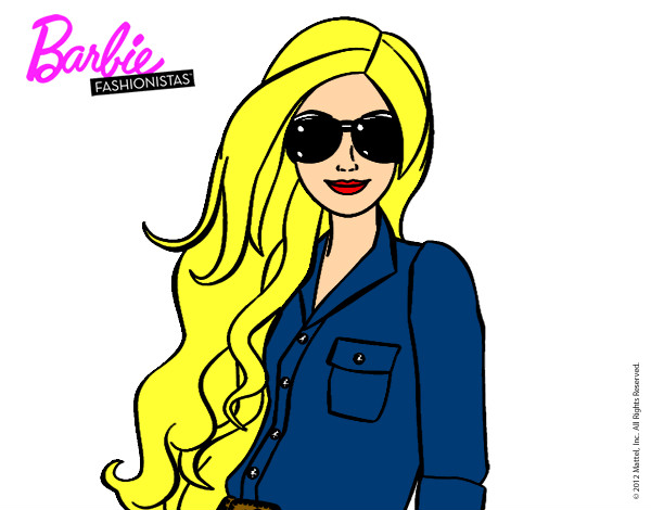 Dibujo Barbie con gafas de sol pintado por Quinn