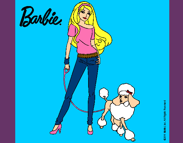 Dibujo Barbie con look moderno pintado por guadalupe0