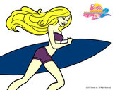 Dibujo Barbie corre al agua pintado por dulmari