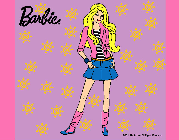 Dibujo Barbie juvenil pintado por guadalupe0