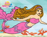 Dibujo Barbie sirena pintado por guadalupe0