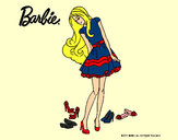 Dibujo Barbie y su colección de zapatos pintado por Quinn