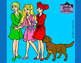 Dibujo Barbie y sus amigas en bata pintado por JULI545