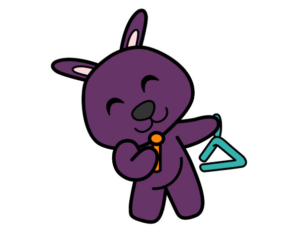 Dibujo Conejo con triángulo pintado por Esti8