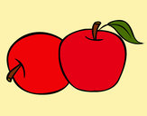 Dibujo Dos manzanas pintado por YolyTorres