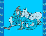 Dibujo Dragón de mar pintado por Clawdeenn