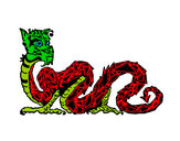 Dibujo Dragón oriental pintado por danox465