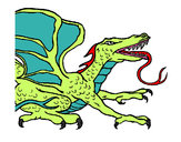 Dibujo Dragón réptil pintado por Alan06