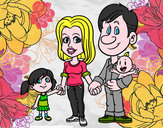 Dibujo Familia feliz pintado por greyds