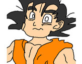 Dibujo Goku pintado por nickcris