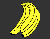 Dibujo Plátanos pintado por beve