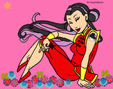 Dibujo Princesa ninja pintado por Mismisa