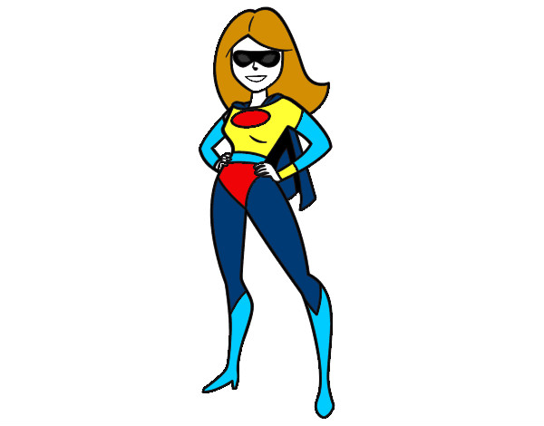 Dibujo Superheroina pintado por laloka