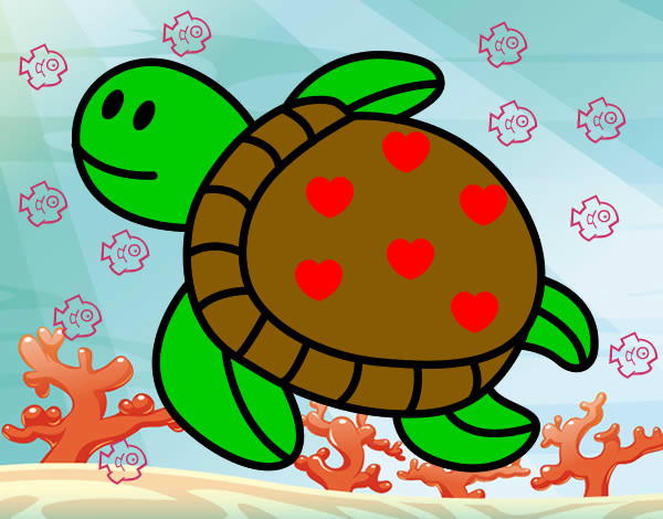 Dibujo Tortuga nadando pintado por MJRFO