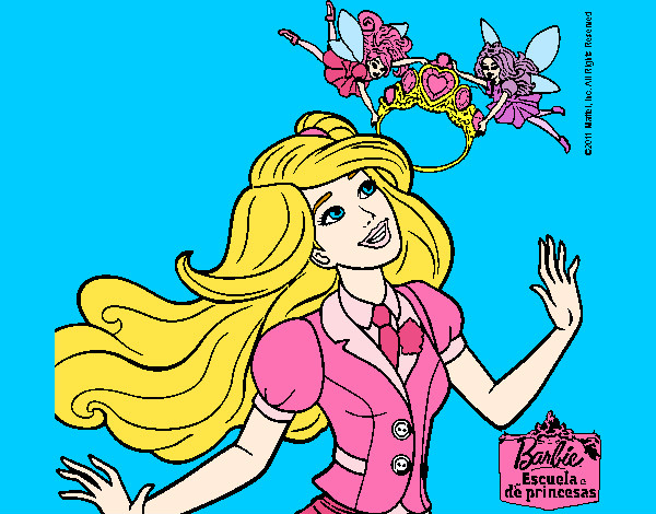 Dibujo Barbie a punto de ser coronada pintado por CELIC