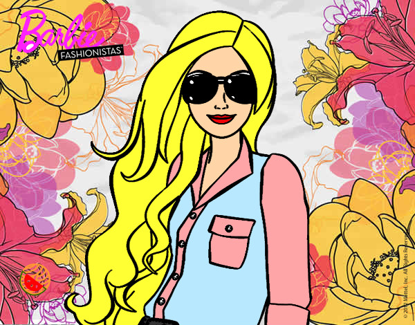 Dibujo Barbie con gafas de sol pintado por NinaSempai
