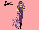 Dibujo Barbie con sus mascotas pintado por amalia