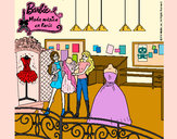 Dibujo Barbie en la tienda pintado por CELIC